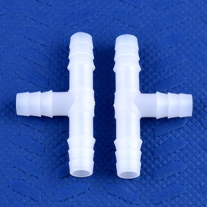 5~200pcs 4~13mm White PE Tee Connector Aquarium Tank Adapter Air Pump Hose Pagoda Joints Garden Irrigation Water Pipe Connectors