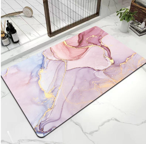 Marble Diatomite Bath Mat - Quick-Dry Non-Slip Mat