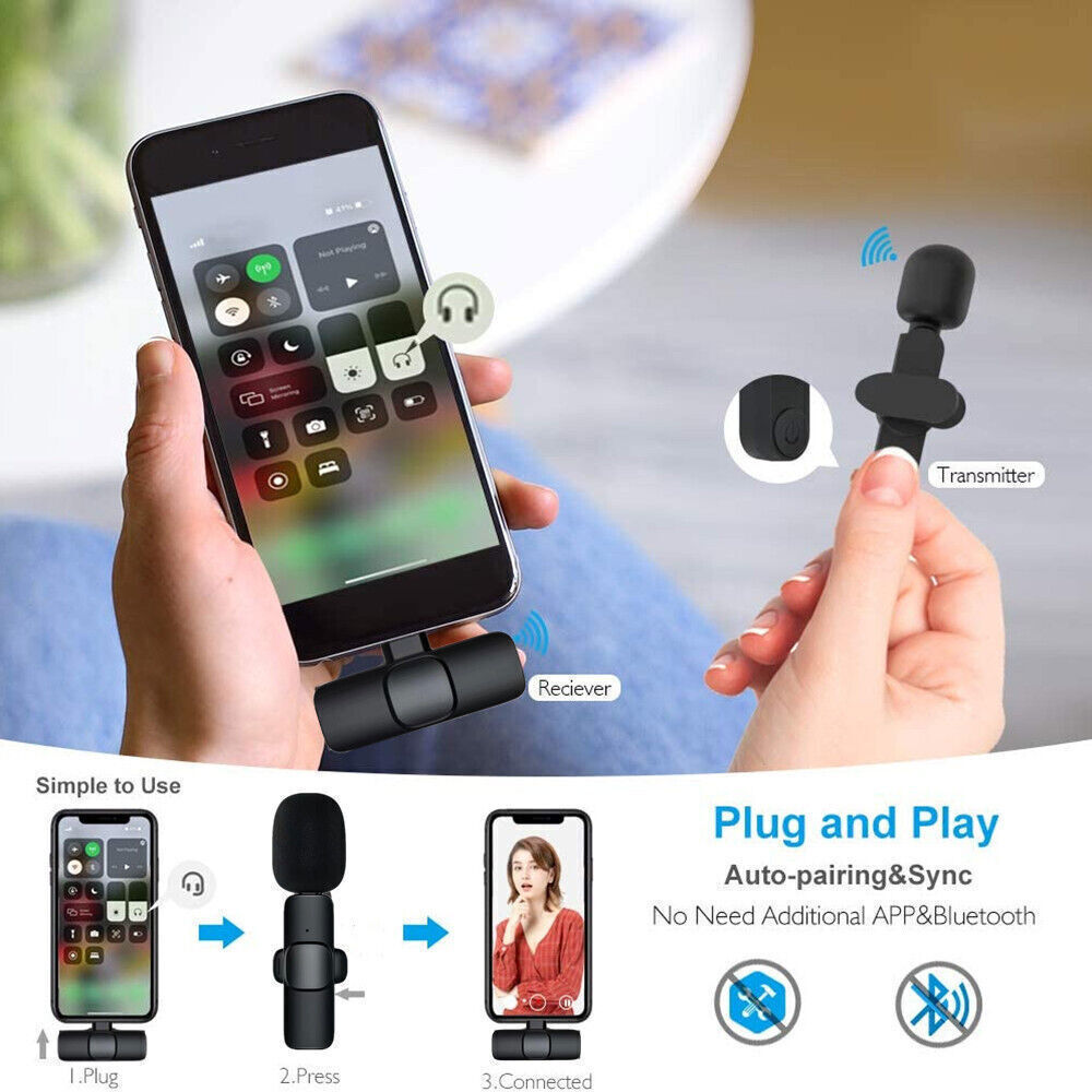 Wireless Lavalier Microphone for iPhone and Android