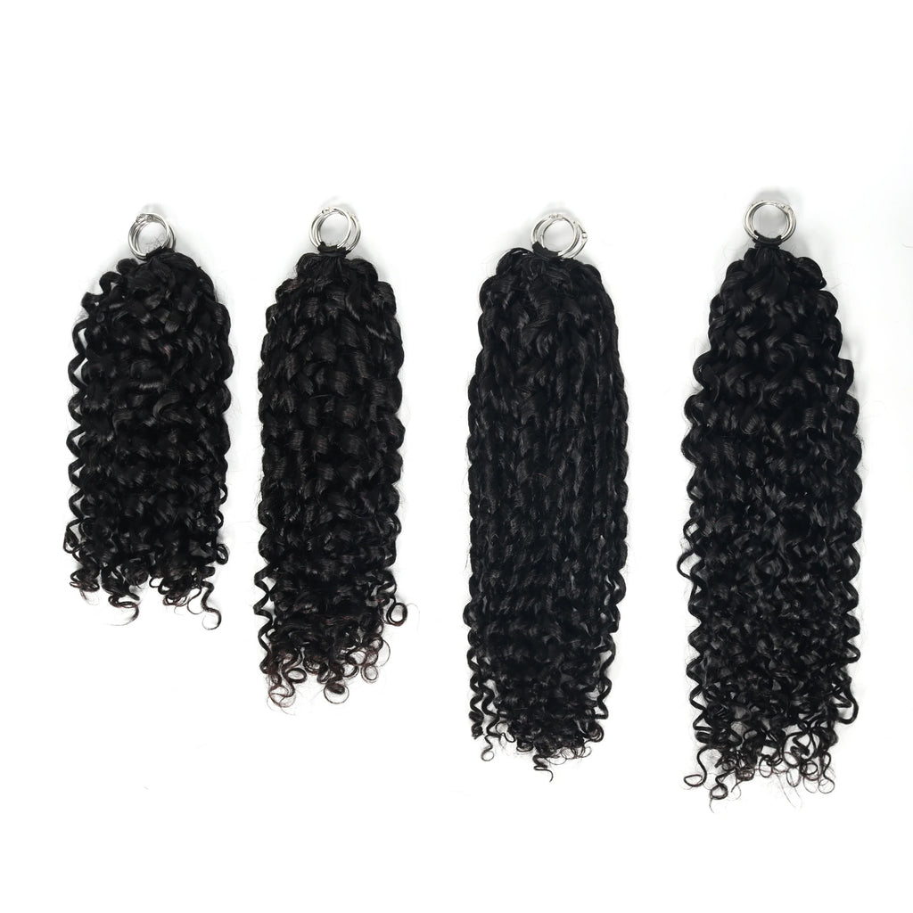 Crochet Braids Small Spirals Curly Hair Extensions Pre Separated Knotless Miracle Knot Deep Pixie Curls Crochet Hair For Women