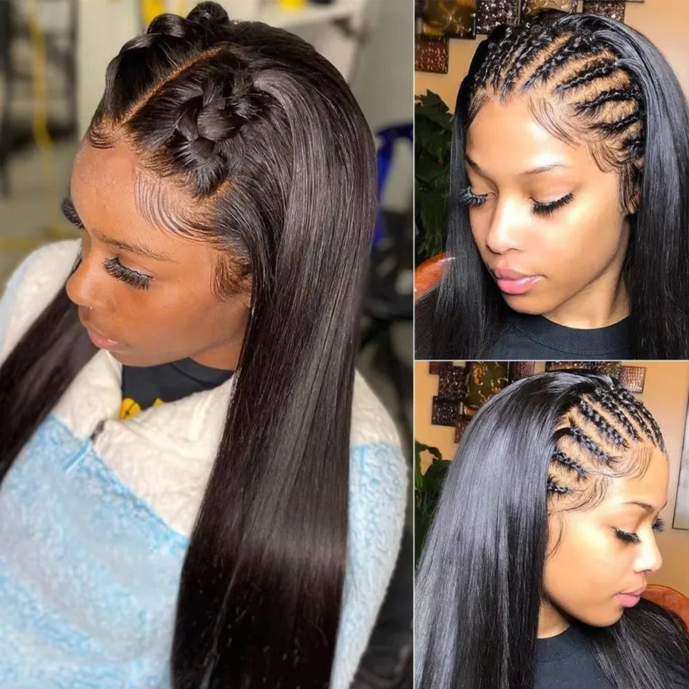34Inch 13X6 Wear And Go Glueless Straight Wig Pre-Cut Lace Preplucked