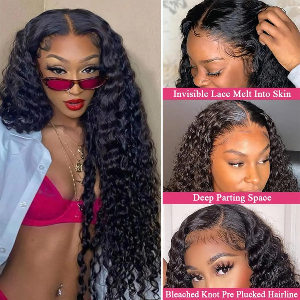 42 Inch Brazilian Virgin Human Hair Jerry Kinky Curly Wave 13x6 Lace Frontal Wigs Brazilian 13x4 Curly Wave Lace Front Human Hair Wigs For Women 250 Density