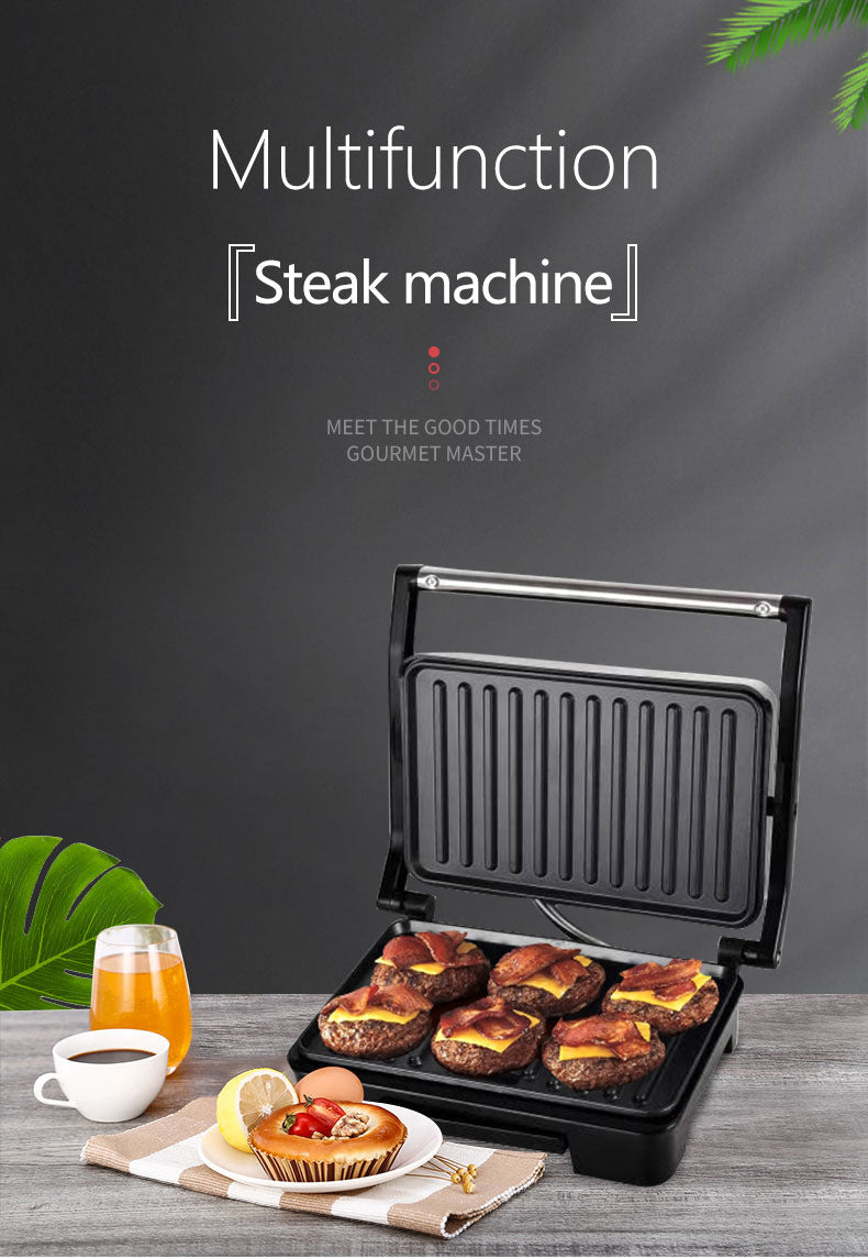110V 750W Stainless Steel Panini Maker for Home Use