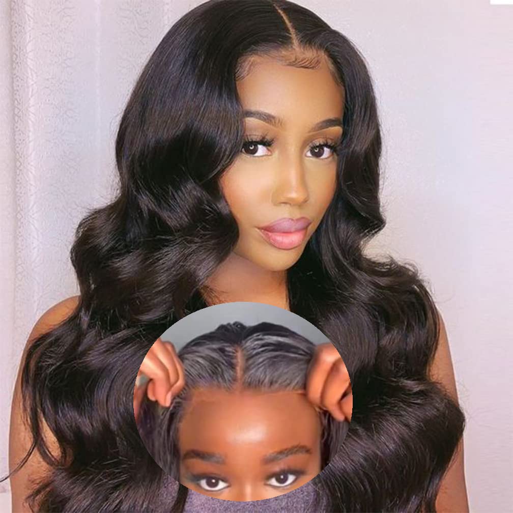 Ahaisy Wear and Go Glueless Wigs for Black Women Human Hair Pre