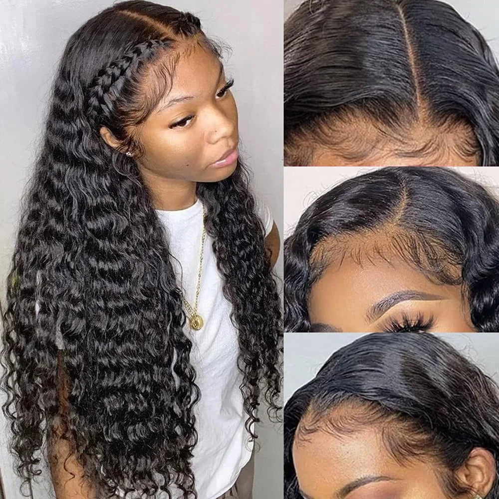 Deep Wave 13x4 Hd Lace Front Human Hair Wig 42 Inch 13x6 Hd Frontal