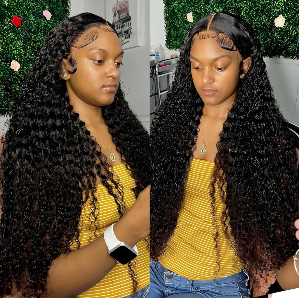 42 Inch Brazilian Virgin Human Hair Jerry Kinky Curly Wave 13x6 Lace Frontal Wigs Brazilian 13x4 Curly Wave Lace Front Human Hair Wigs For Women 250 Density