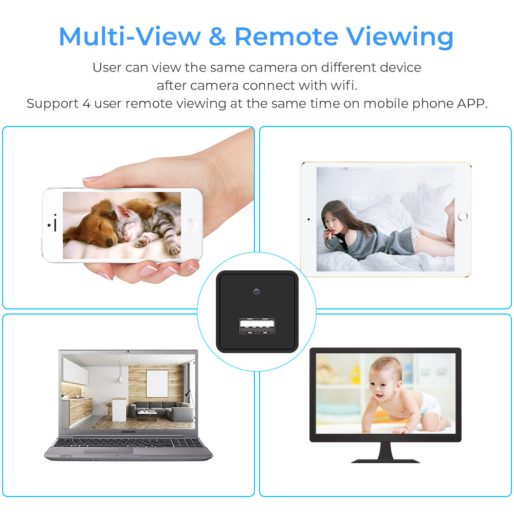 Ship from CA Warehouse WiFi Mini USB Charger Camera HD 1080P