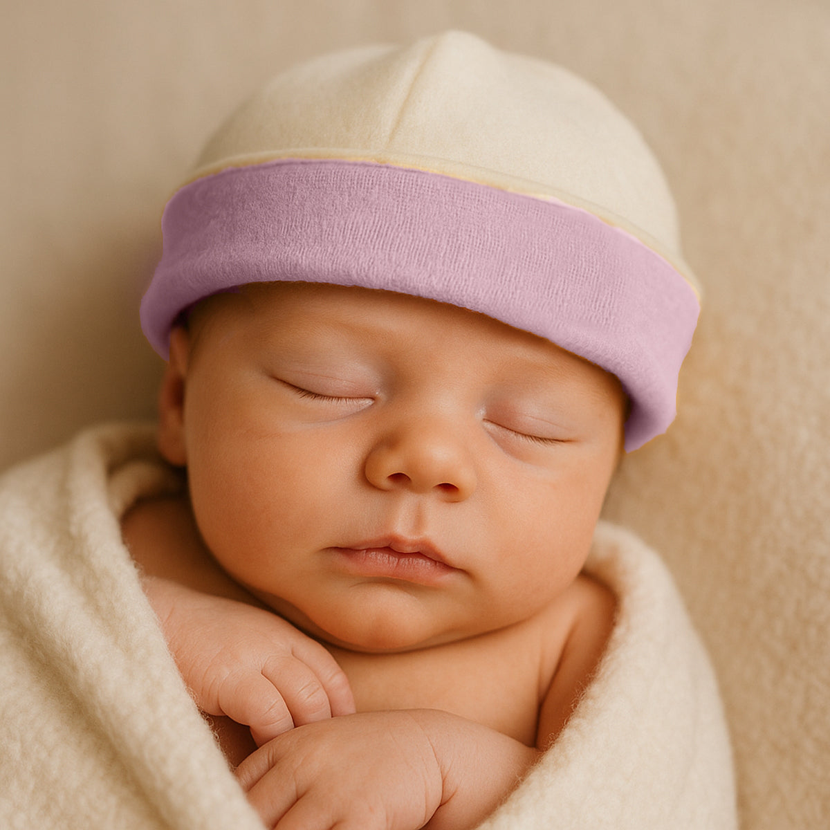 Newborn Hat in Organic Cotton - Pink