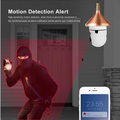 Mini Wireless WiFi Light Bulb Camera Security Camera