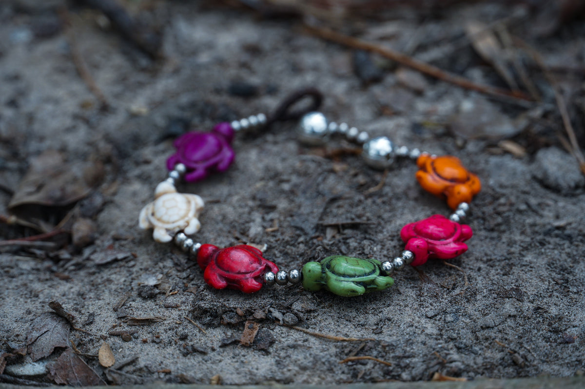 Sea Turtle Turquoise Boho Bracelet