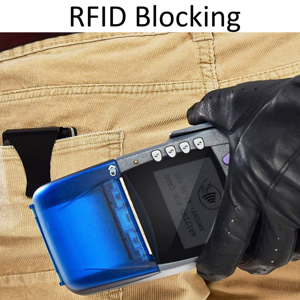 Carbon Fiber Minimalist RFID Wallet with Money Clip