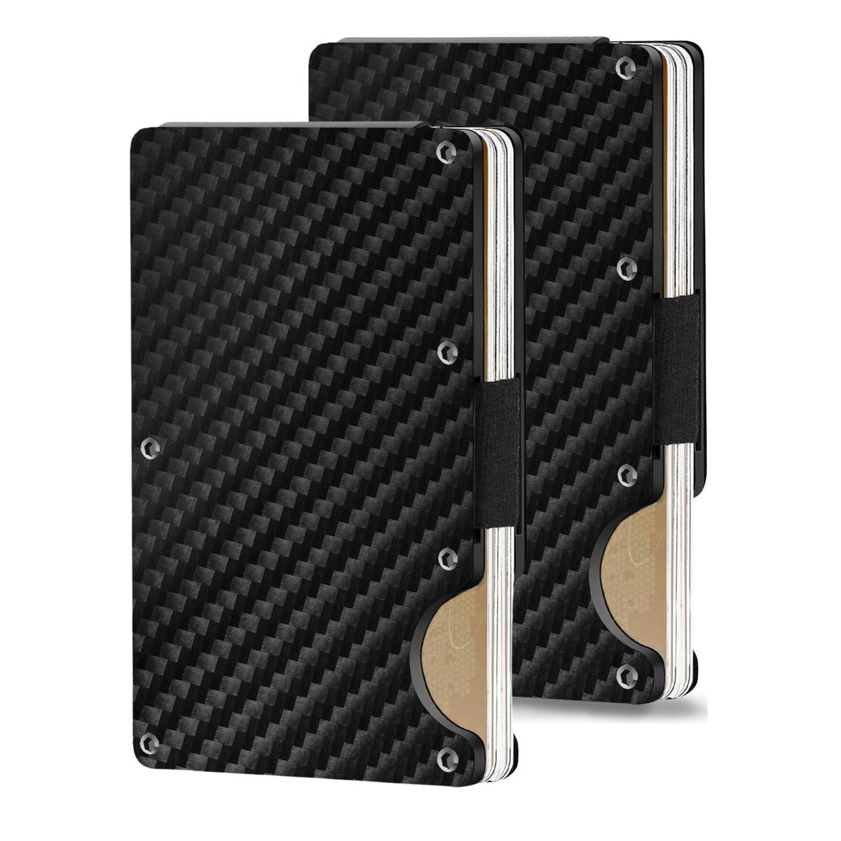 Carbon Fiber Minimalist RFID Wallet with Money Clip