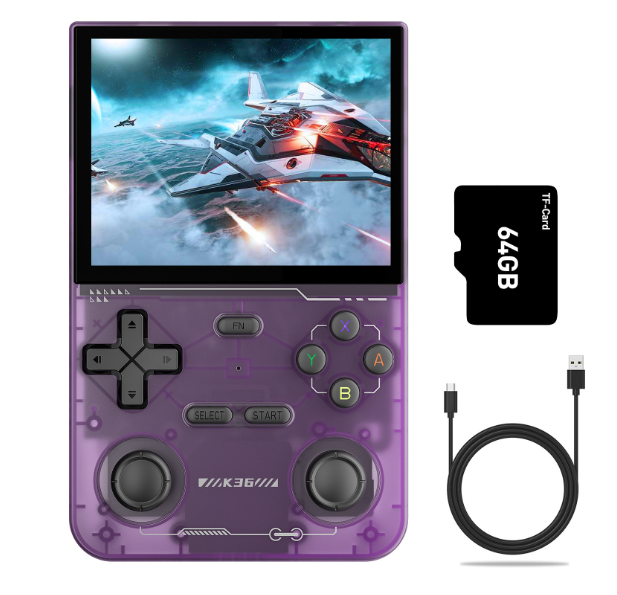 K36 Retro Handheld Game Console, 3.5" IPS Screen, 16,000 Games