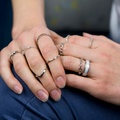 10 Piece Silver & Gold Tribal Midi Stackable Ring Set