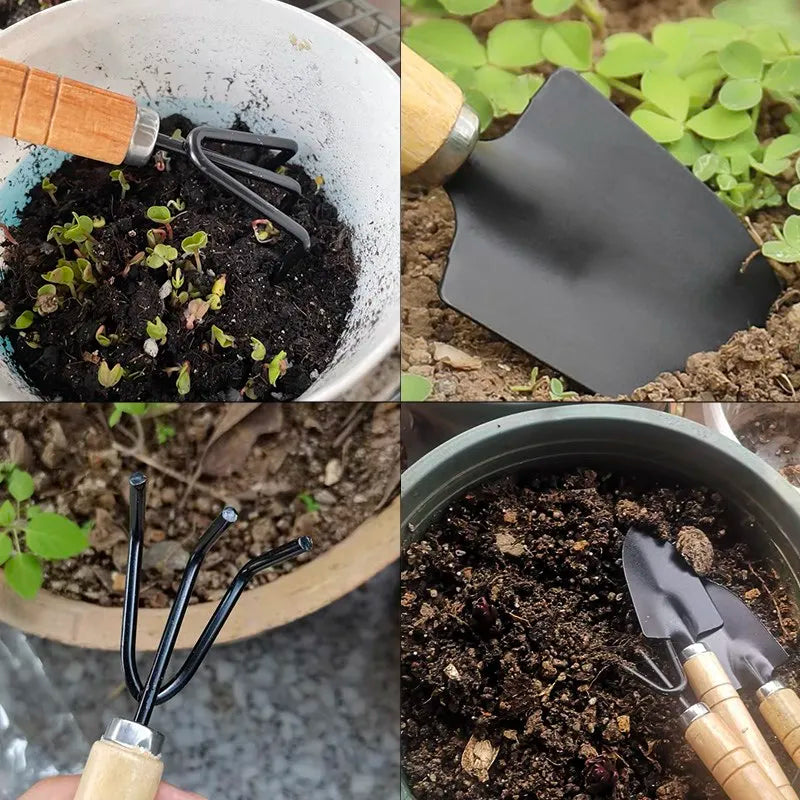 3PC/1Set Mini Gardening Tools Set Portable Small Tool With Handles