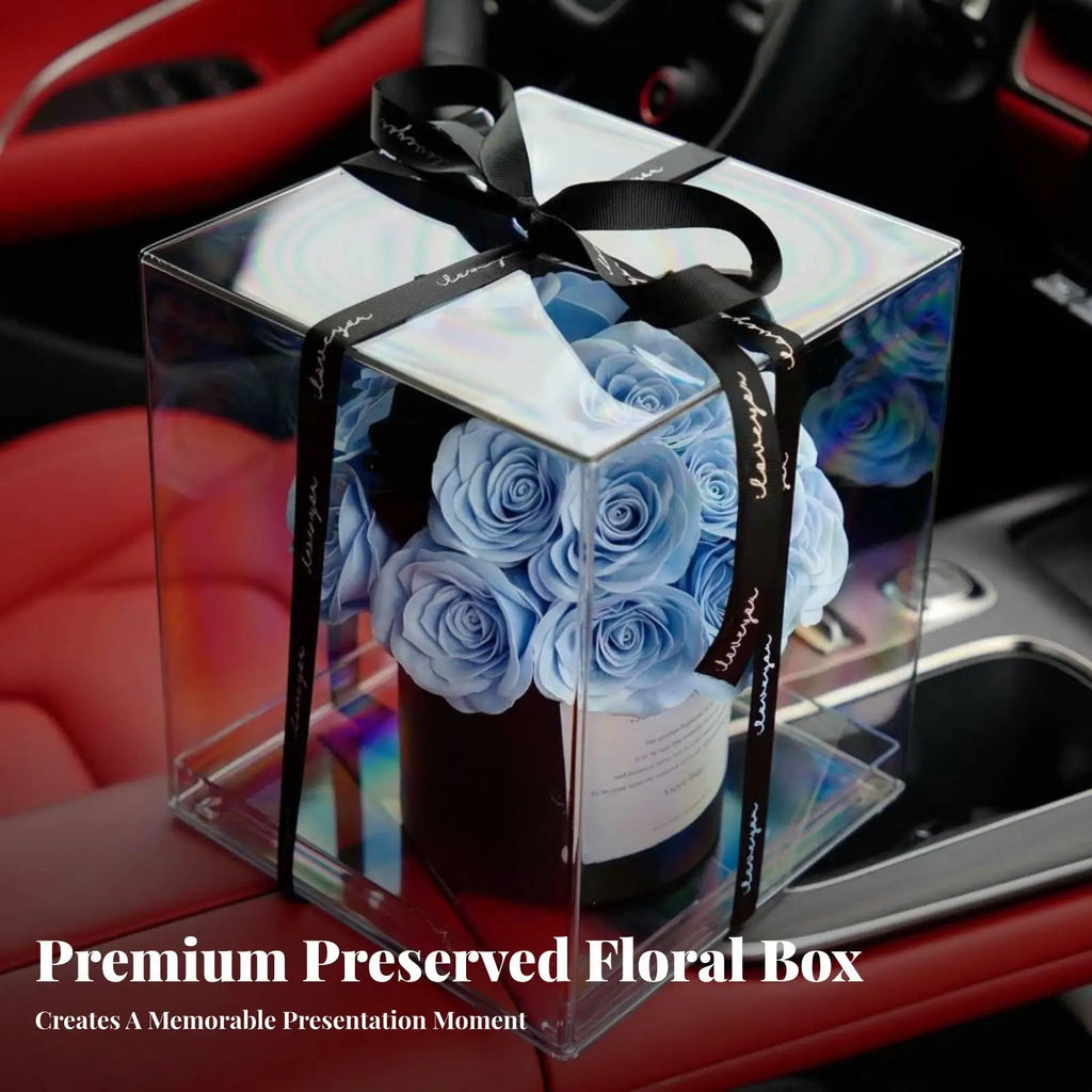 Acrylic Soap Bouquet Everlasting Scented Rose Arrangement Artificial Flower Gift Box for Home Decor