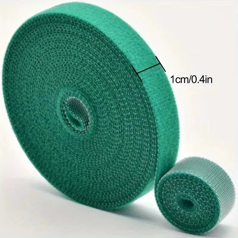 10m Reusable Nylon Plant Ties Green Garden Bandage Cable Self