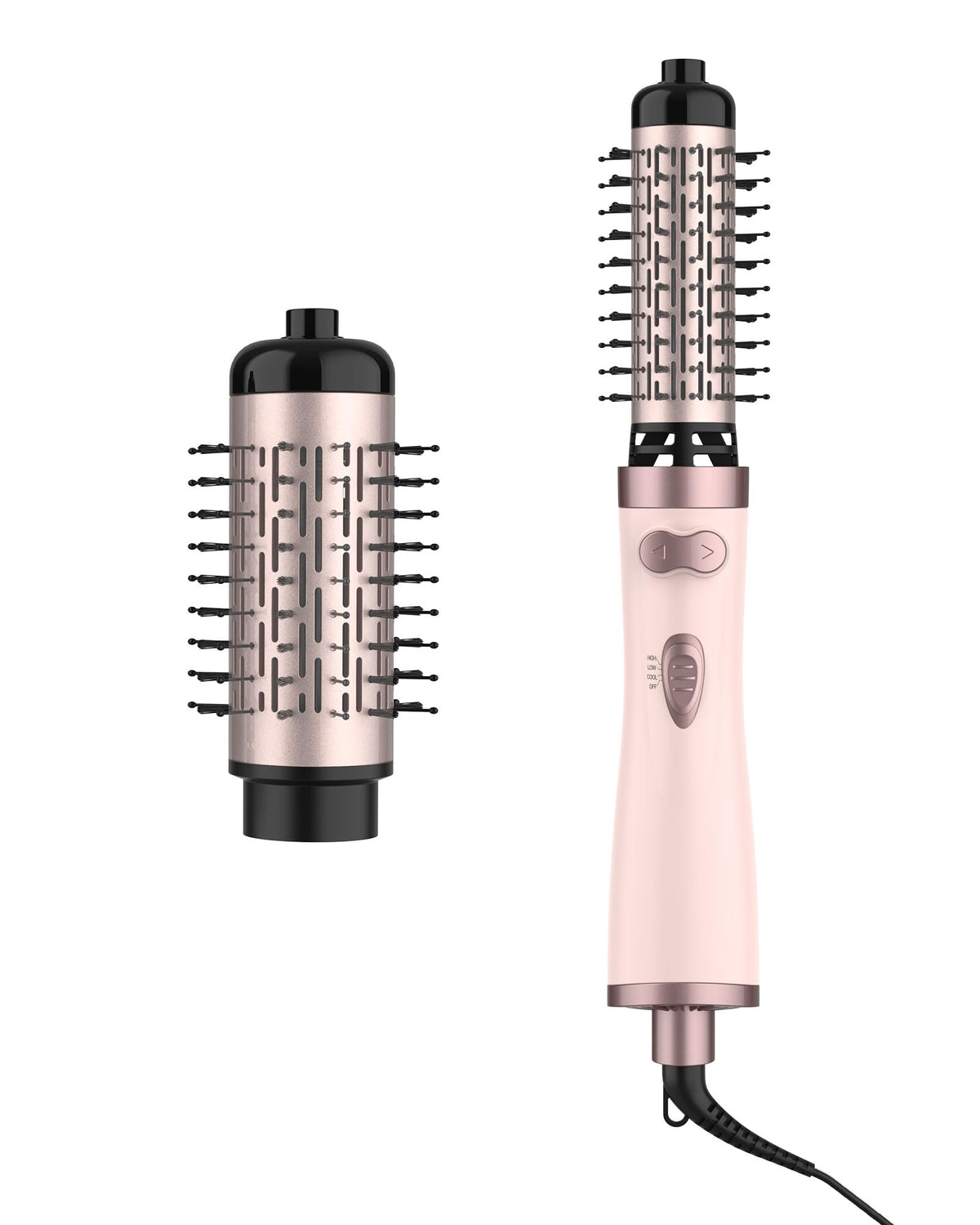 ANWA Rotating Hair Dryer Brush 4-in-1 Hot Air Styler and Blow with 2