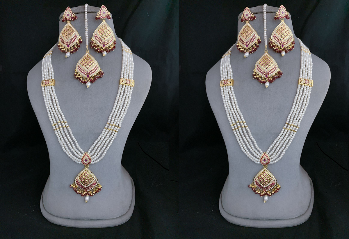 Long Chain Beads Necklace Set For Girls & Women Pack of 2