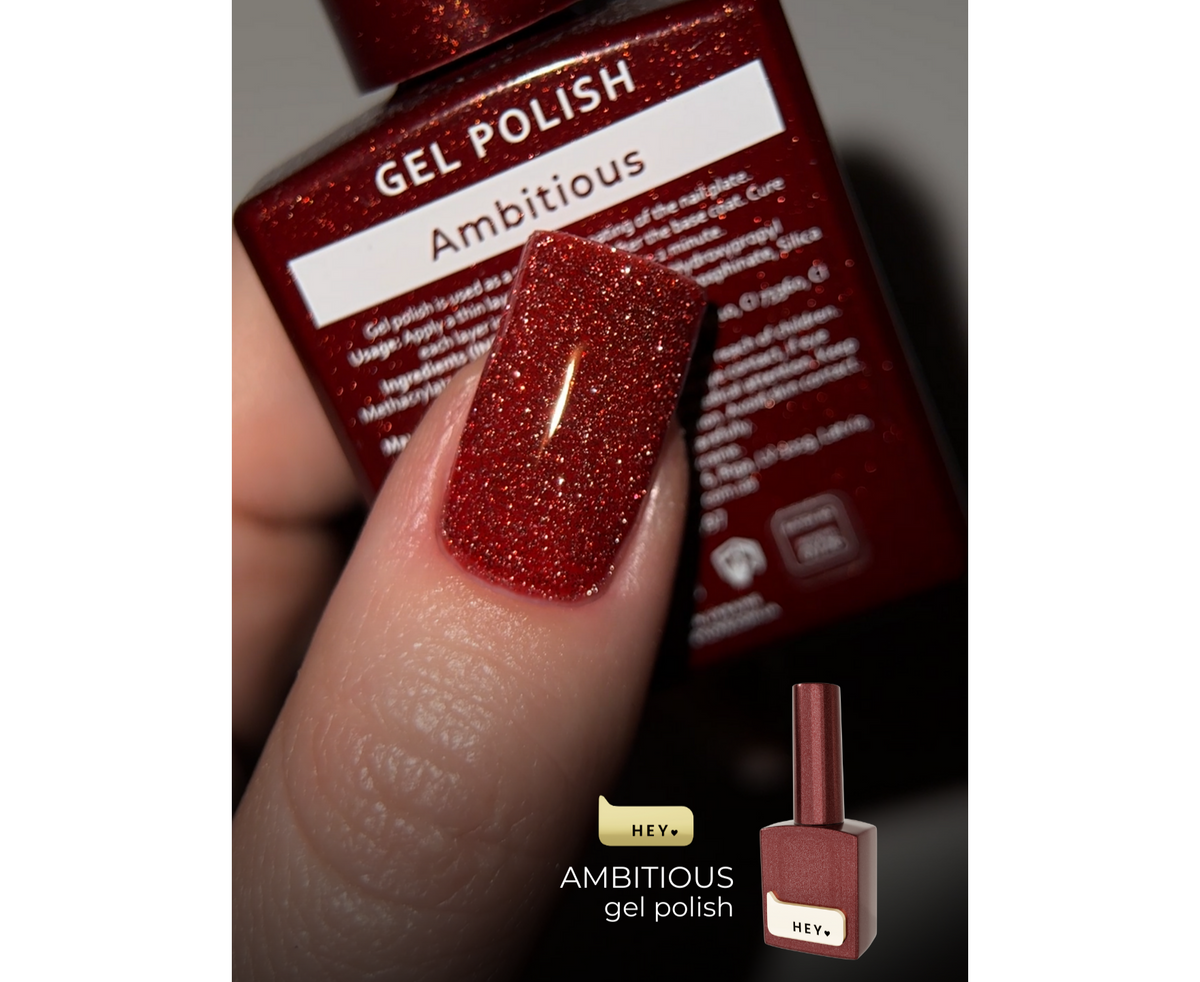 HEYLOVE - Gel Polish Ambitious (Red), 15ml