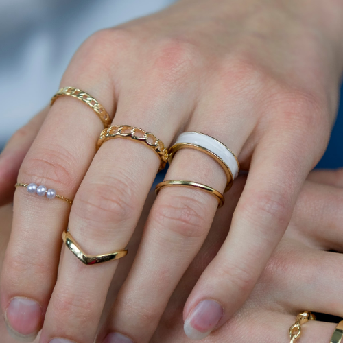 10 Piece Silver & Gold Tribal Midi Stackable Ring Set