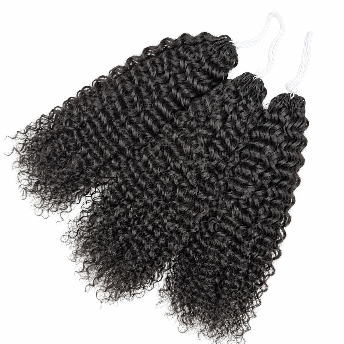 Kinky Curly Human Hair Crochet Extensions Small Spiral Curls Feather
