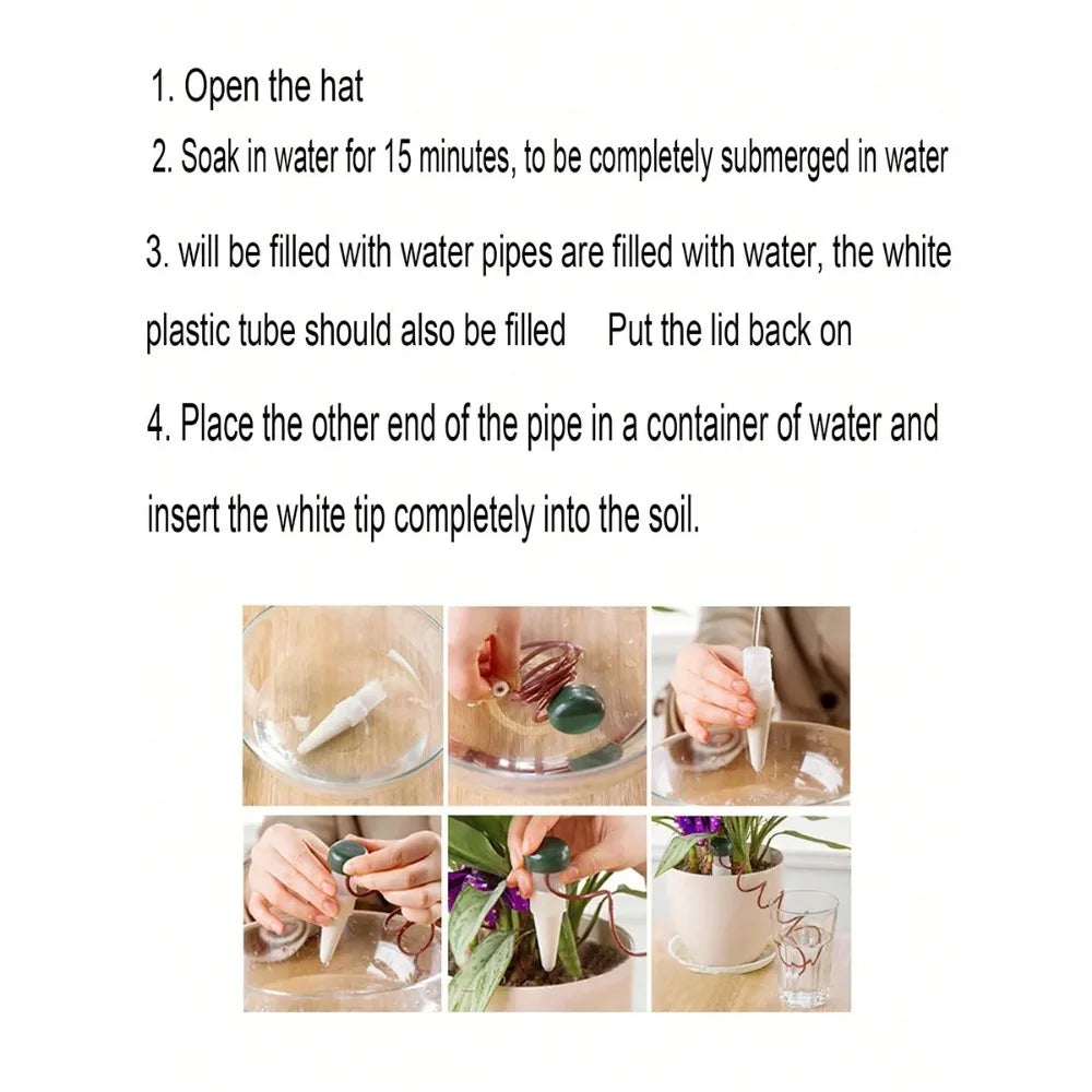 2/4pcs Flower potted automatic watering irrigation device drip Plant Waterer gardening tool ceramic drip irrigation device