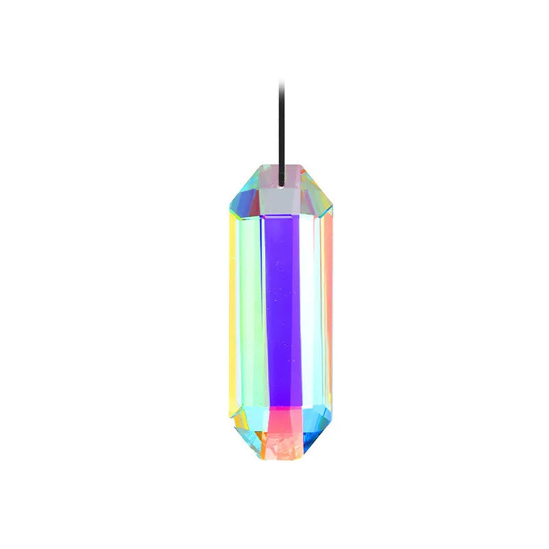 76/120mm Rainbow Reflection Crystal Suncatcher Faceted Glass Chandelier Prism Replacement Pendant Window Hanging Decor
