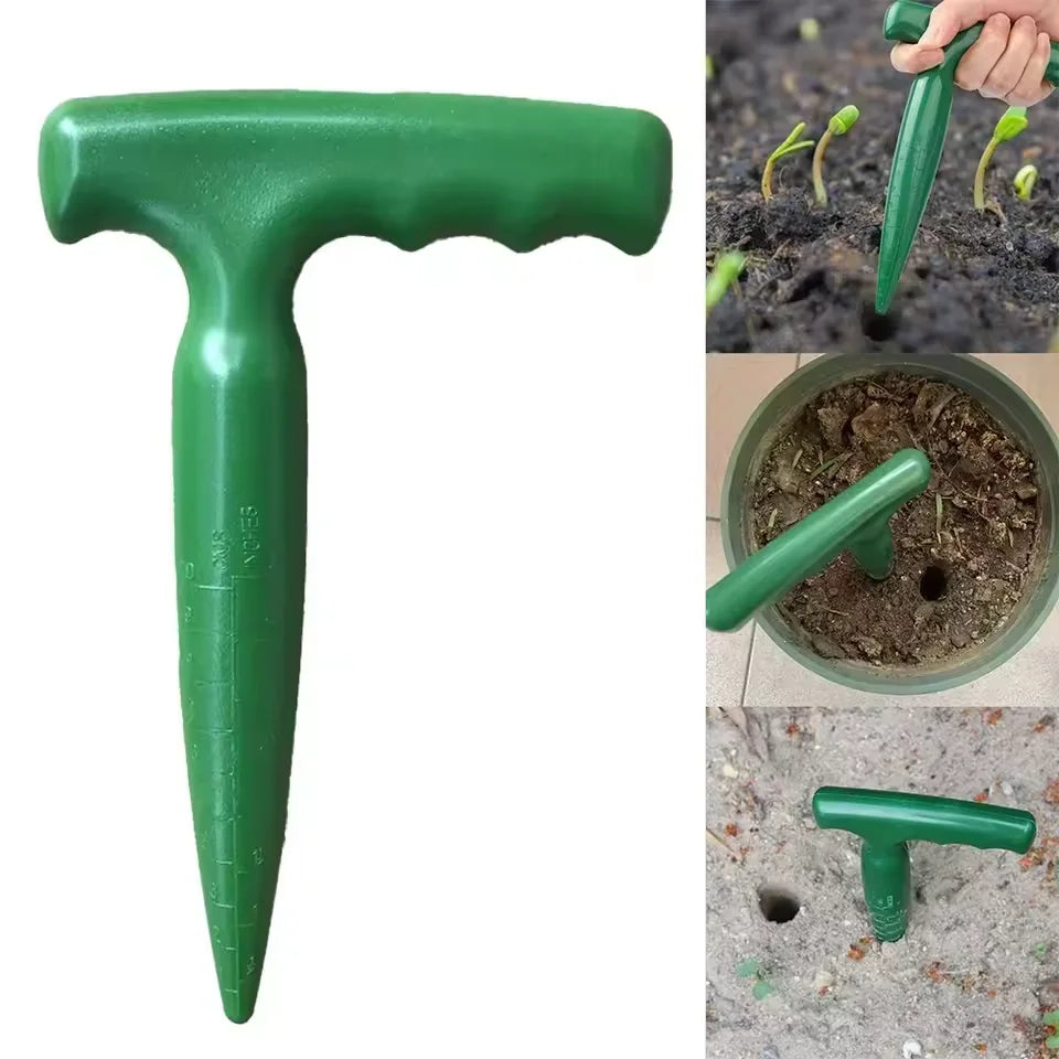 1pc Handheld Garden Hole Puncher Clear Scale Planting Tools