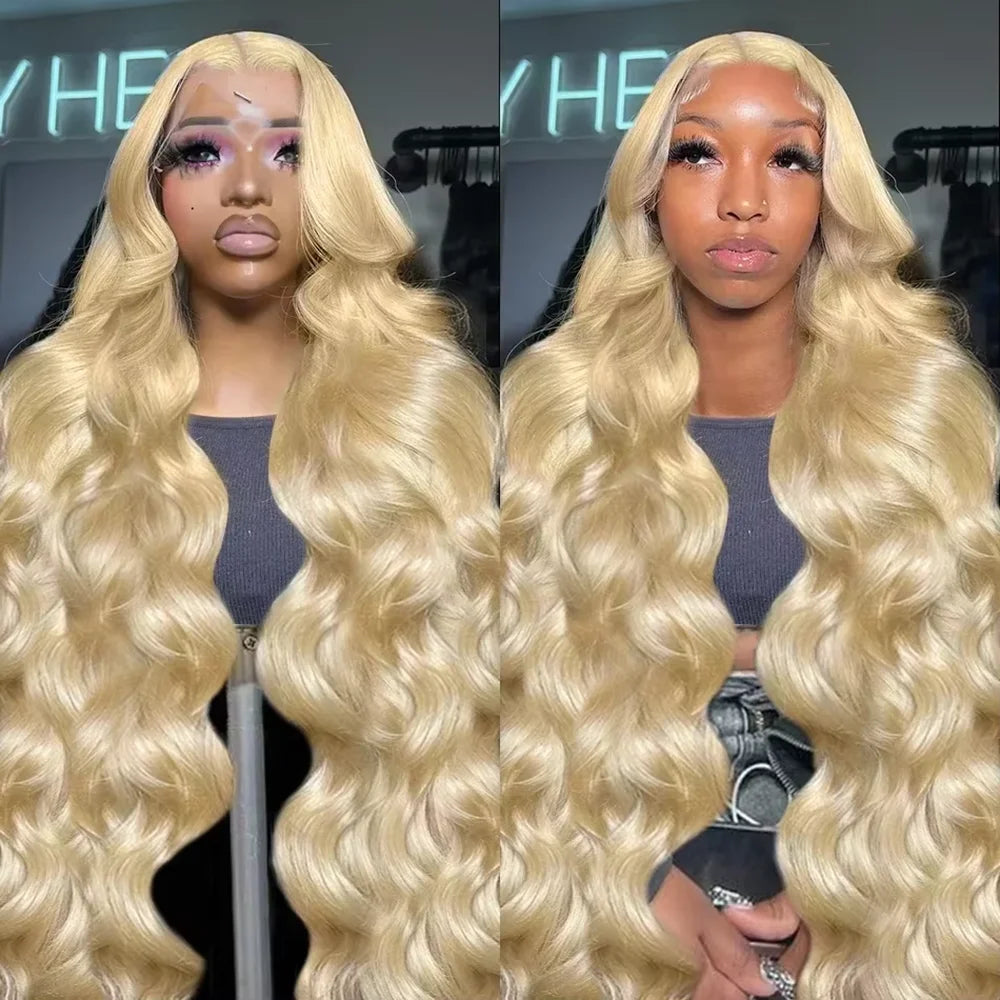613 Honey Blonde Body Wave Brazilian Human Hair Wig 13x4 13x6 HD Lace